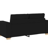 Zweisitzer-Sofa Schwarz 140 cm Stoff