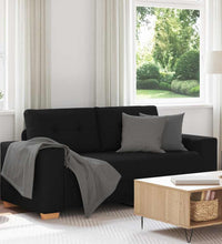 Zweisitzer-Sofa Schwarz 140 cm Stoff