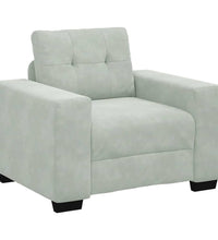 Sessel Hellgrau 59 cm Samt