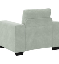 Sessel Hellgrau 59 cm Samt