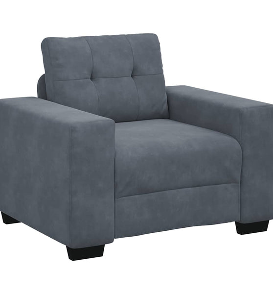 Sessel Dunkelgrau 59 cm Samt