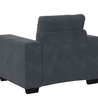 Sessel Dunkelgrau 59 cm Samt