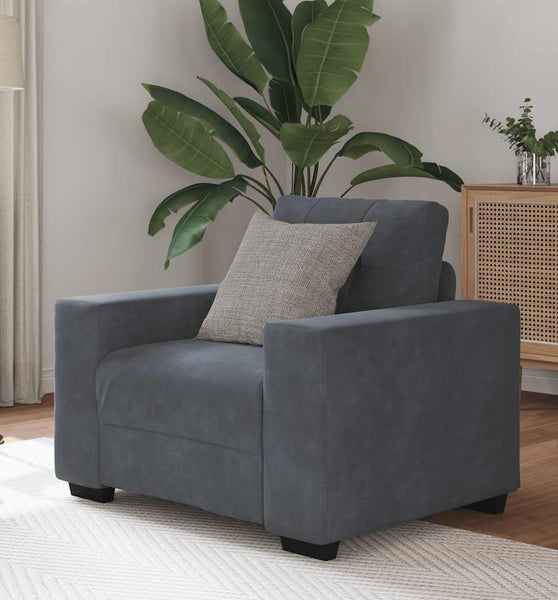 Sessel Dunkelgrau 59 cm Samt