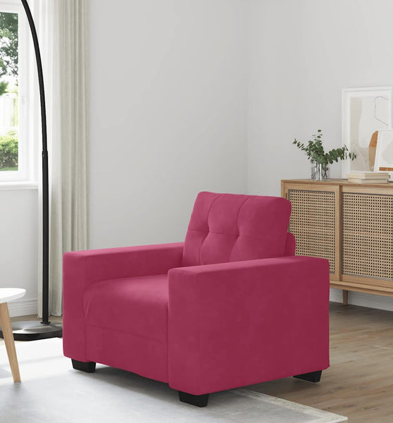 Sessel Weinrot 59 cm Samt