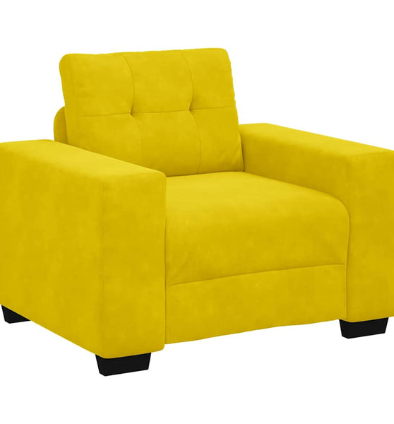 Sessel Gelb 59 cm Samt