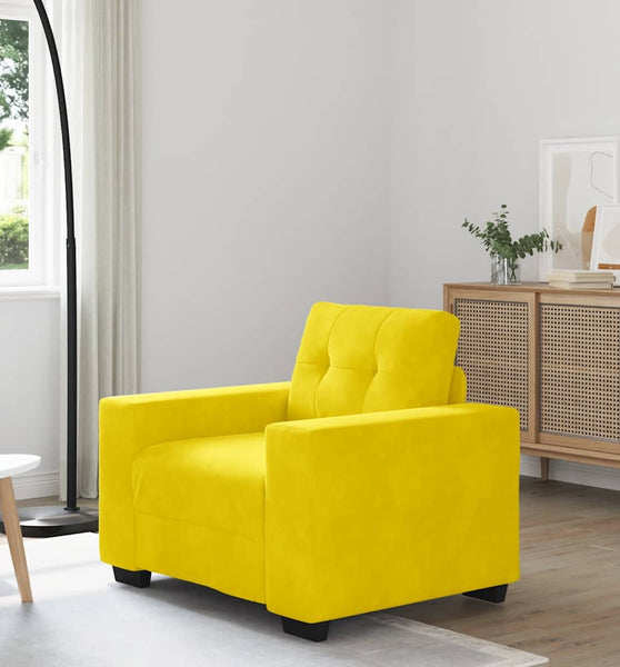 Sessel Gelb 59 cm Samt