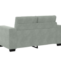 Zweisitzer-Sofa Hellgrau 120 cm Samt