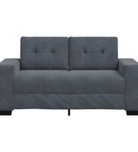 Zweisitzer-Sofa Dunkelgrau 120 cm Samt