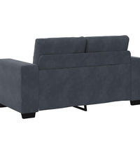 Zweisitzer-Sofa Dunkelgrau 120 cm Samt