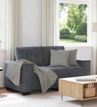 Zweisitzer-Sofa Dunkelgrau 120 cm Samt