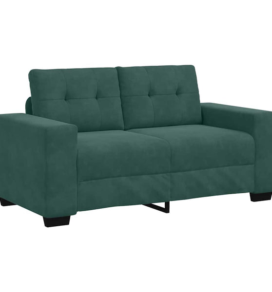 Zweisitzer-Sofa Dunkelgrün 120 cm Samt