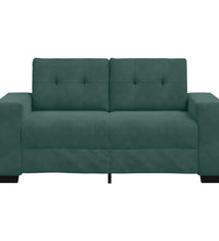 Zweisitzer-Sofa Dunkelgrün 120 cm Samt