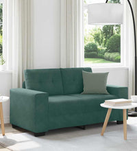 Zweisitzer-Sofa Dunkelgrün 120 cm Samt