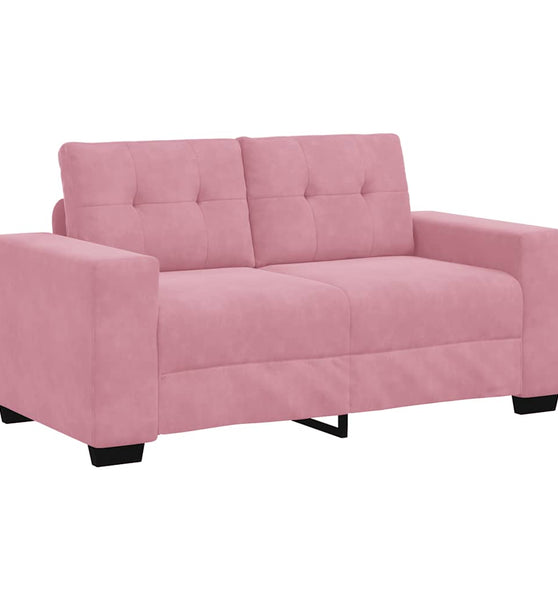 Zweisitzer-Sofa Rosa 120 cm Samt