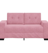 Zweisitzer-Sofa Rosa 120 cm Samt