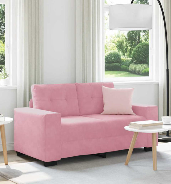 Zweisitzer-Sofa Rosa 120 cm Samt