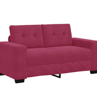 Zweisitzer-Sofa Weinrot 120 cm Samt