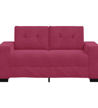 Zweisitzer-Sofa Weinrot 120 cm Samt