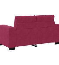 Zweisitzer-Sofa Weinrot 120 cm Samt