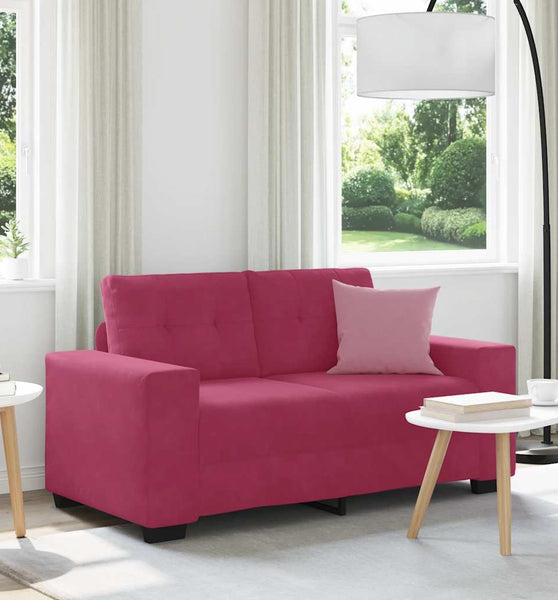 Zweisitzer-Sofa Weinrot 120 cm Samt