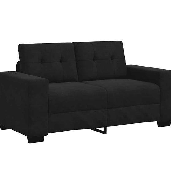 Zweisitzer-Sofa Schwarz 120 cm Samt