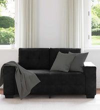 Zweisitzer-Sofa Schwarz 120 cm Samt