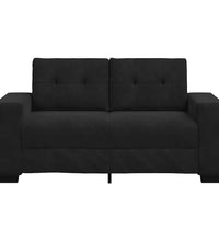 Zweisitzer-Sofa Schwarz 120 cm Samt