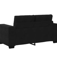 Zweisitzer-Sofa Schwarz 120 cm Samt