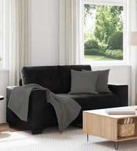 Zweisitzer-Sofa Schwarz 120 cm Samt