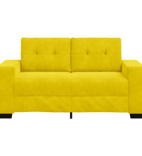 Zweisitzer-Sofa Gelb 120 cm Samt