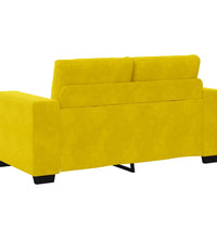 Zweisitzer-Sofa Gelb 120 cm Samt