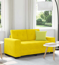 Zweisitzer-Sofa Gelb 120 cm Samt