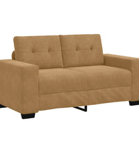 Zweisitzer-Sofa Braun 120 cm Samt