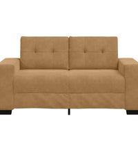 Zweisitzer-Sofa Braun 120 cm Samt