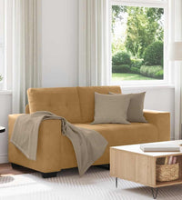 Zweisitzer-Sofa Braun 120 cm Samt