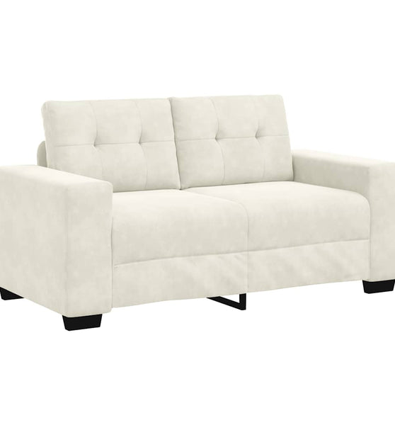 Zweisitzer-Sofa Creme 120 cm Samt