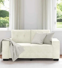 Zweisitzer-Sofa Creme 120 cm Samt