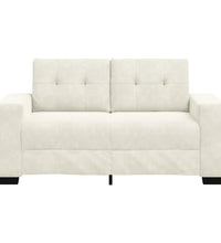 Zweisitzer-Sofa Creme 120 cm Samt