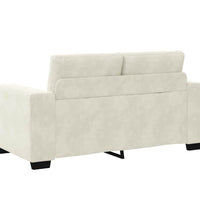 Zweisitzer-Sofa Creme 120 cm Samt