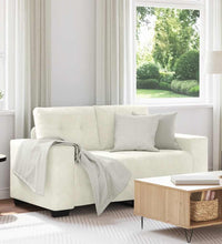 Zweisitzer-Sofa Creme 120 cm Samt