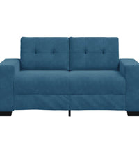 Zweisitzer-Sofa Blau 120 cm Samt