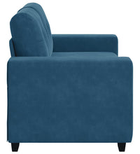 Zweisitzer-Sofa Blau 120 cm Samt