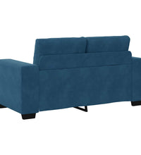 Zweisitzer-Sofa Blau 120 cm Samt