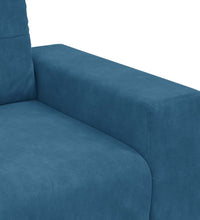 Zweisitzer-Sofa Blau 120 cm Samt