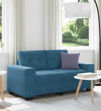 Zweisitzer-Sofa Blau 120 cm Samt