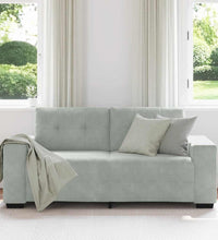 Zweisitzer-Sofa Hellgrau 140 cm Samt