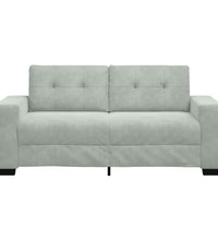 Zweisitzer-Sofa Hellgrau 140 cm Samt