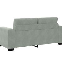 Zweisitzer-Sofa Hellgrau 140 cm Samt