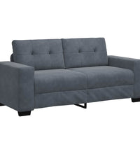 Zweisitzer-Sofa Dunkelgrau 140 cm Samt