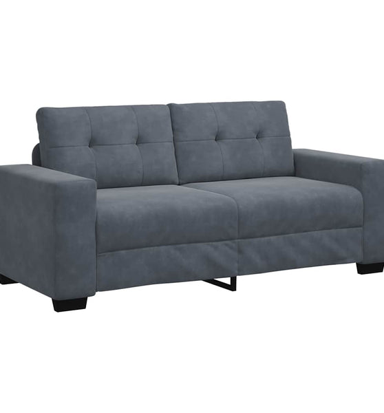 Zweisitzer-Sofa Dunkelgrau 140 cm Samt